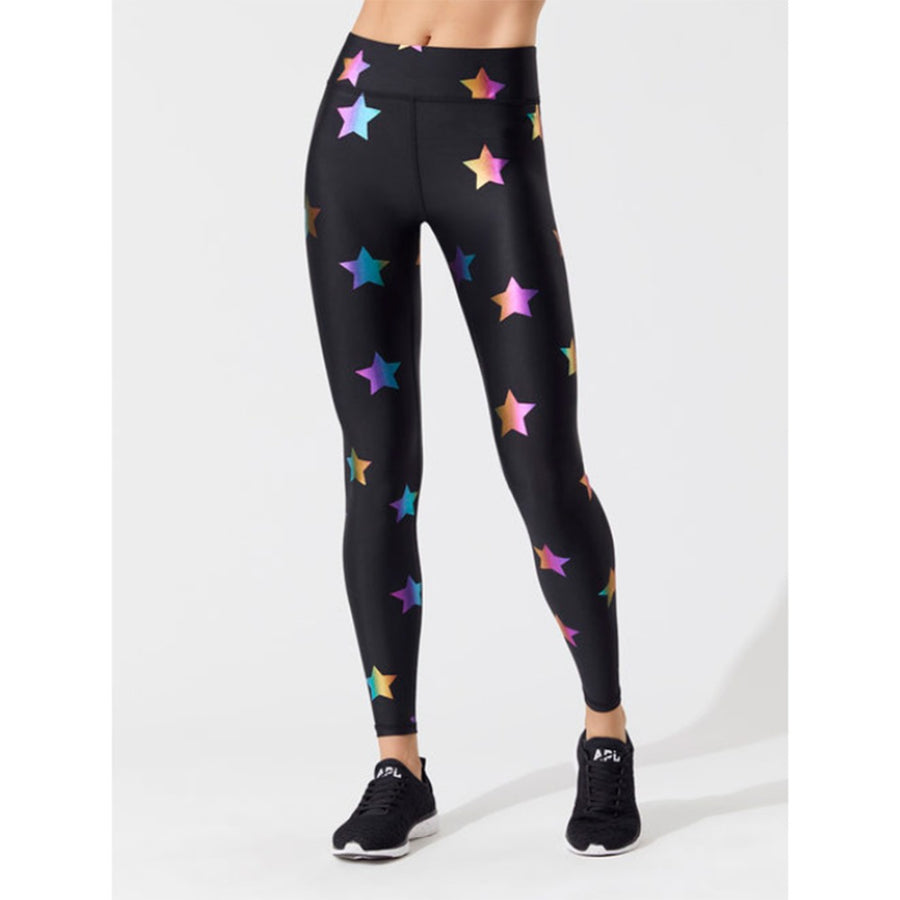 Digital Stars Printed Skinny Leggings - deem-gaze.com