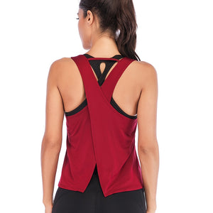 Sleeveless Backless Cross Top - deem-gaze.com