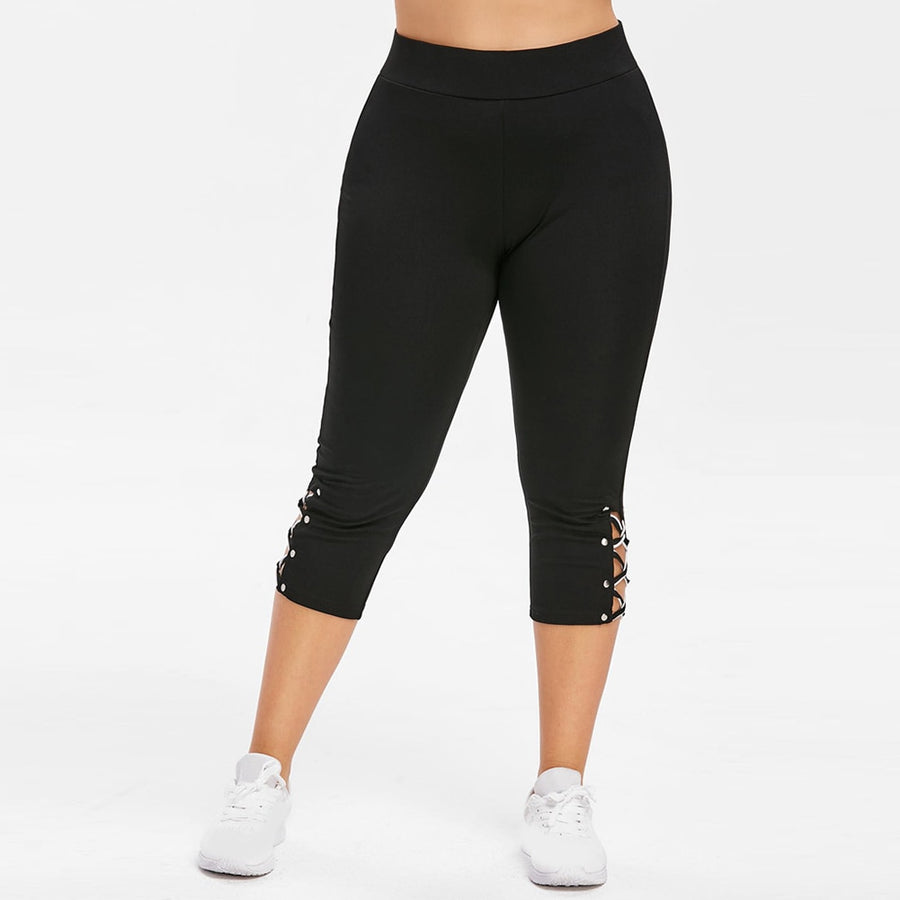 Plus Size Cropped Leggings - deem-gaze.com