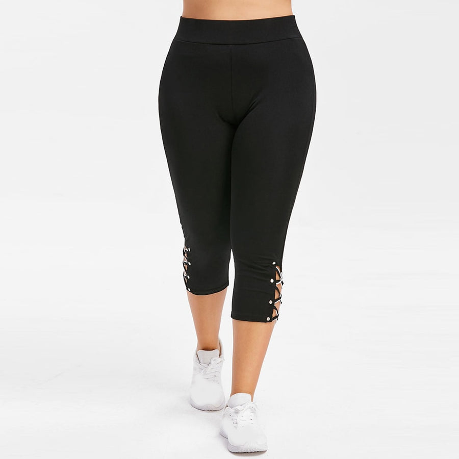 Plus Size Cropped Leggings - deem-gaze.com