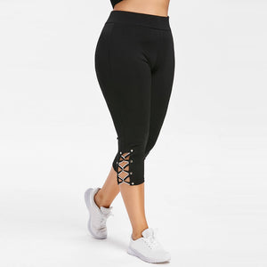 Plus Size Cropped Leggings - deem-gaze.com