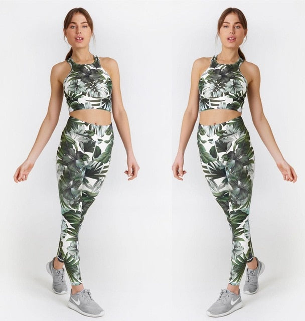 Floral Printed Gym Set - deem-gaze.com