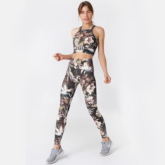 Floral Printed Gym Set - deem-gaze.com