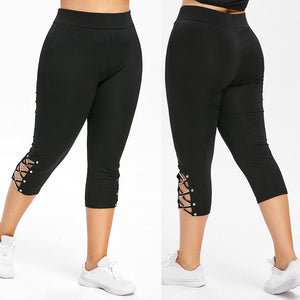 Plus Size Cropped Leggings - deem-gaze.com