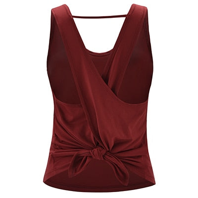 Sleeveless Backless Cross Top - deem-gaze.com