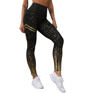 Gold Print Leggings - deem-gaze.com