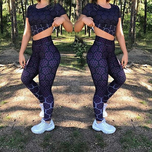 Honeycomb Pattern Leggings - deem-gaze.com