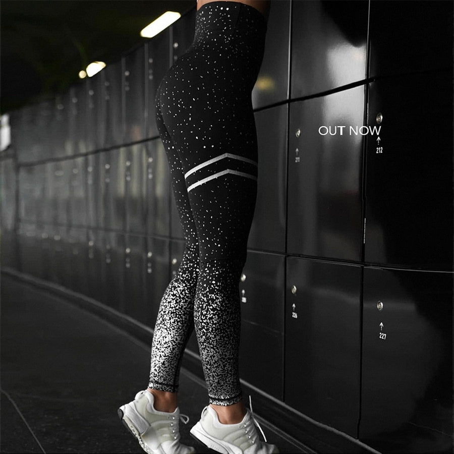 Gold Print Leggings - deem-gaze.com