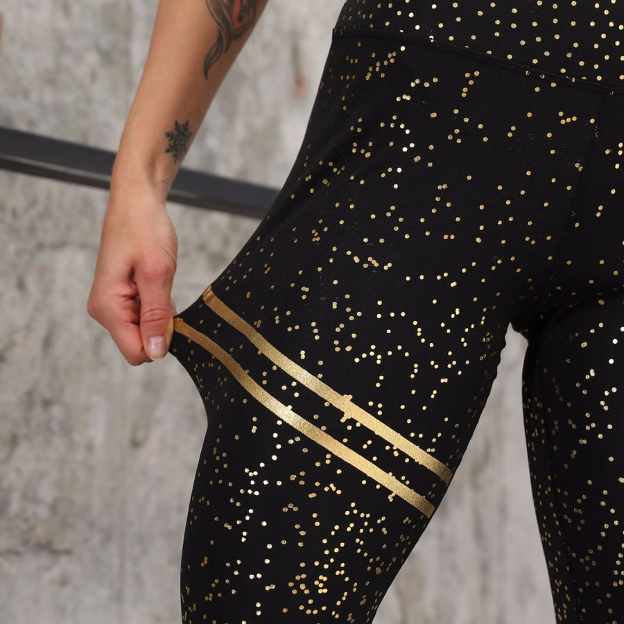 Gold Print Leggings - deem-gaze.com