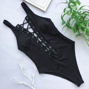 Sexy Lace Up Swimwear - deem-gaze.com