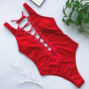 Sexy Lace Up Swimwear - deem-gaze.com